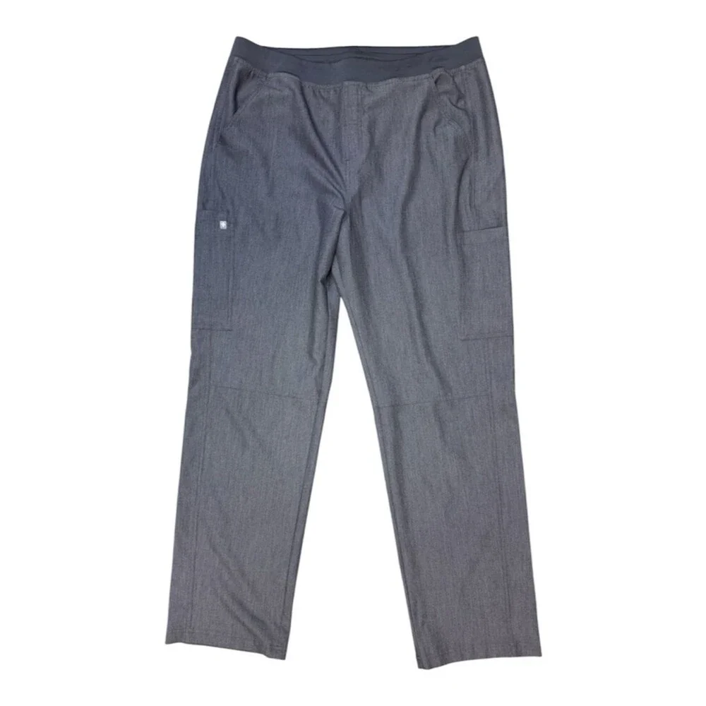 AXIN Graphite Figs Waist Pants Size XXL High Rise Straight Leg 7 Pocket Cargo